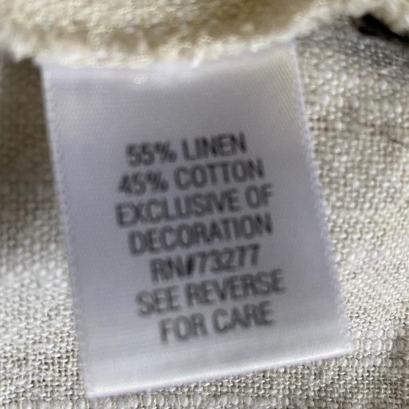 DANA BUCHMAN Cream Linen Crochet Sleeveless Shift Dress Boho Coastal S/M - Picture 11 of 12